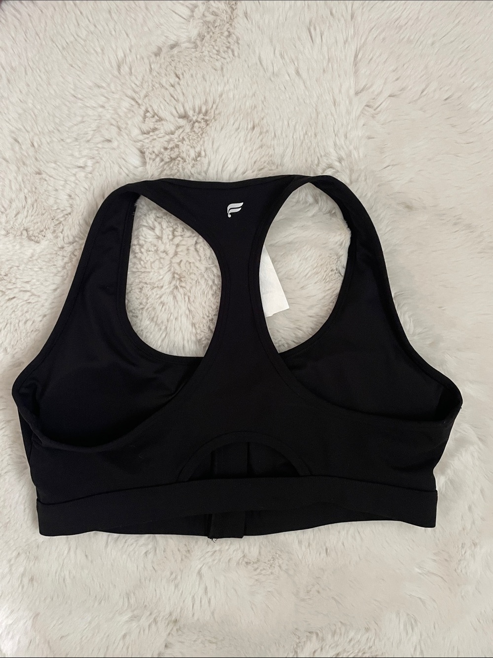 Fabletics Black Front-Zip Racerback Sports Bra - Picture 4 of 9